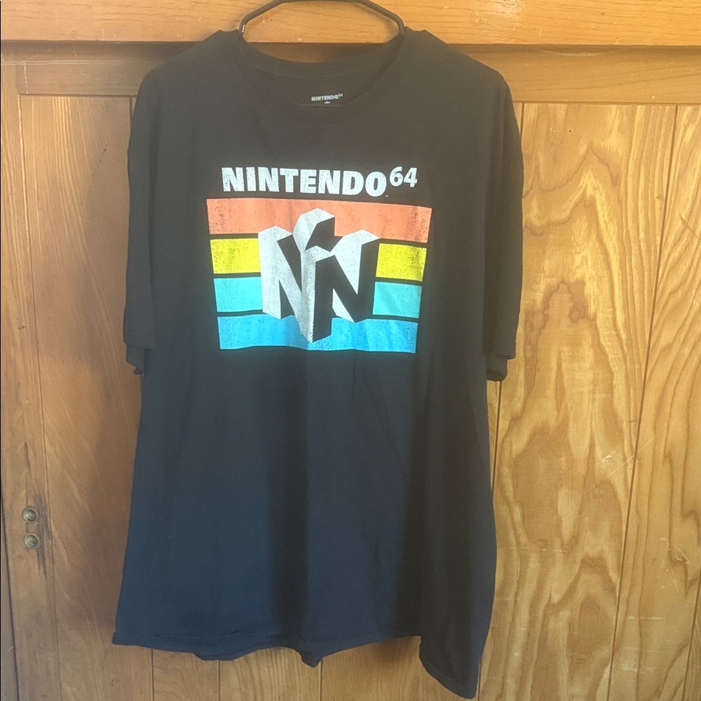 Nintendo Black T-Shirt with Colorful Logo